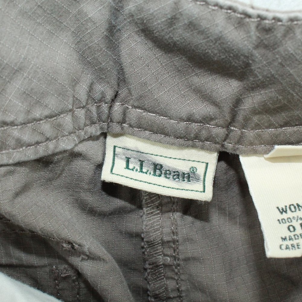 LL Bean Signature Green Cotton Wide Leg Ankle-Length Utility Pants Size 4 - Picture 6 of 10